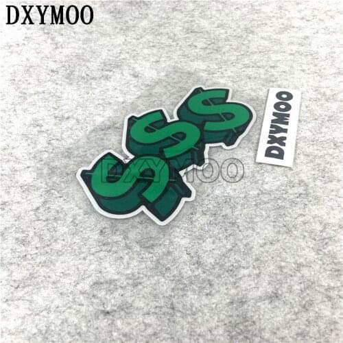 Funny Motorcycle Reflective Vinyl Decals Auto Window Tail US Dollars Money Car Sticker and Decals 12CM
