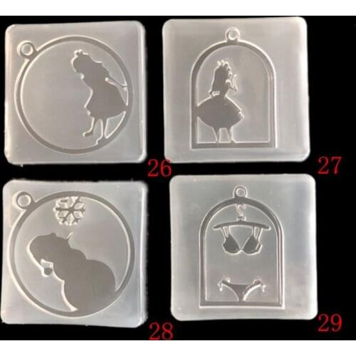 Mirror DIY drip mould snowman free punching drip adhesive pendant 16454