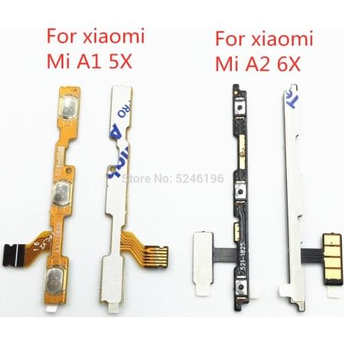 1pcs Volume Side Power Switch on off Button Key Flex Cable For XiaoMi Mi A1 A2 lite 5X 6X Phone power button volume Flex cable