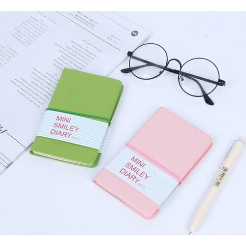 1pcs Stationery Smiley Leather Case Notebook Portable Candy Smiley Notepad