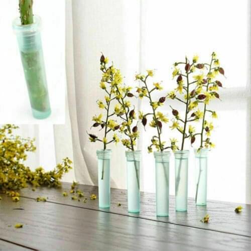 100pcs Flower Water Tube Vial Wedding Party Flower Plant Container Holder Gift Keeping Flower Fresh Decor Bottle
