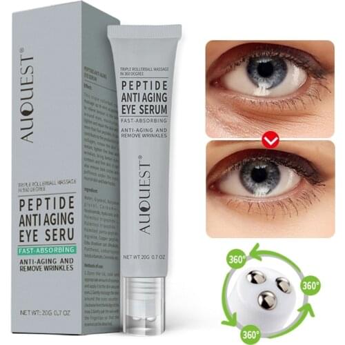 20g Peptides Ageless Instantly Eye Cream Hyaluronic Acid Serum Essence Gel for Firming Wrinkles Whitening Puffy Eye Care