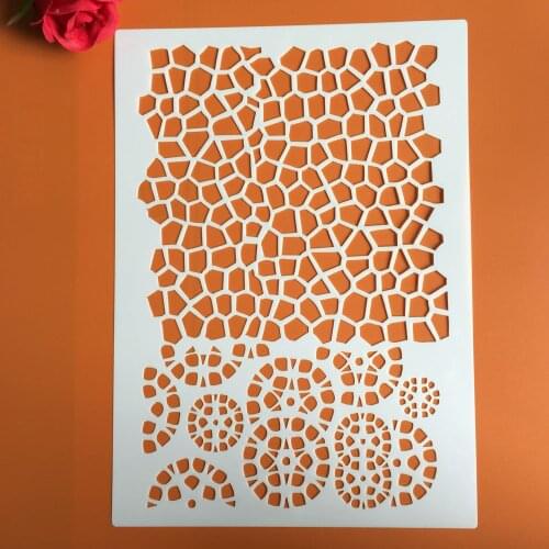 29 * 21cm Irregular round window DIY Stencils Wall Painting Scrapbook Coloring Embossing Album Decorative Paper Card Template