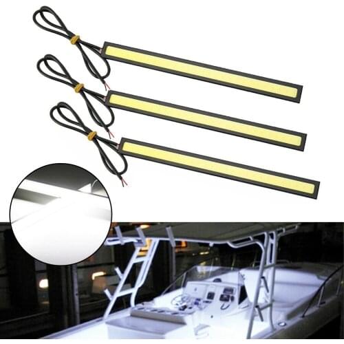 3PCS 170mm LED Boat Light High-quality COB LED Super Bright 12 Volt Cool White Courtesy Lights Slender Design For Most Ships RVs