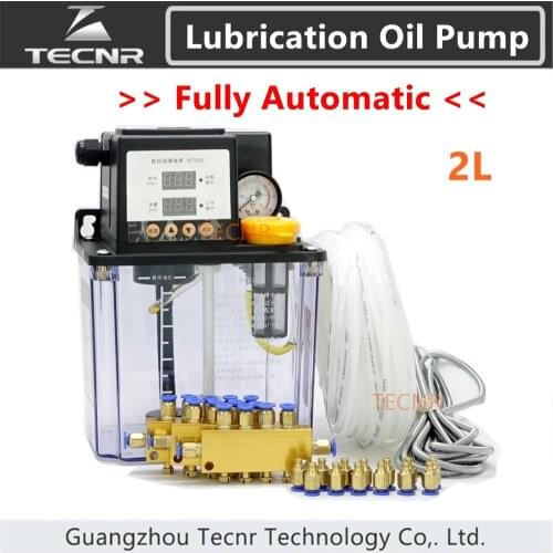 Full set CNC Automatic Lubrication oil pump 2L digital electronic timer gear pumps for cnc machine TECNR