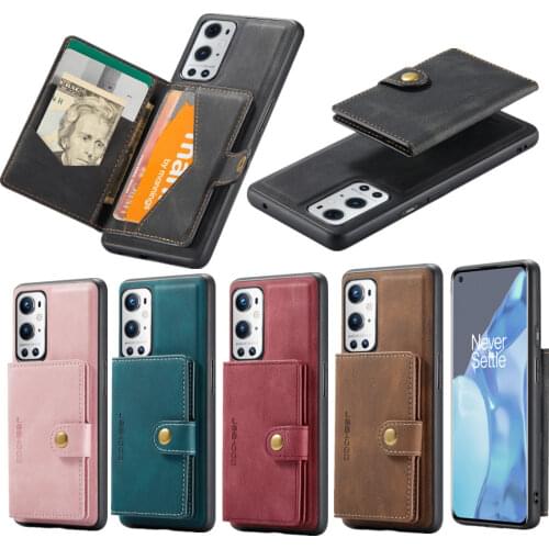 For Oneplus 9 Pro Case Detachable Wallet Back Cover for Etui OnePlus 9 Leather with Card Pocket Magnetic Car Protection Fundas