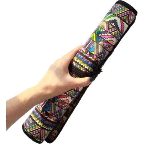 Floral pattern Roll-up Pencil Bag ,20 Holder Case Artist Paint Organizer Pouch U4LD