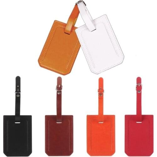 D0LF PU Leather Suitcase Luggage Tag Label Bag Pendant Handbag Portable Travel Tags