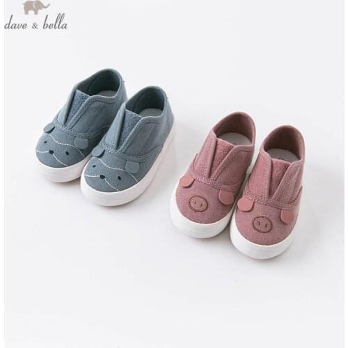 DBW16319 Dave Bella autumn baby girls boys fashion cartoon canvas shoes new born unisex casual shoes