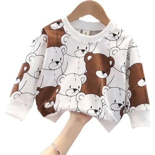 New Spring Autumn Baby Girl Clothes Children Cartoon T-Shirt Toddler Sport Casual Costume Infant Boys Clothing Kids Tracksuits