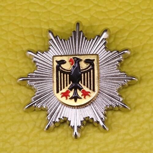 German Eagle Crest Deutschland Germany Flag Panzer Cross Pin Badge
