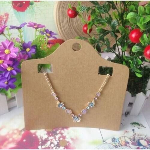 30pcs/lot 18x18cm big necklace card and jewelry Packaging Display kraft card for pendant Jewelry Price Tag