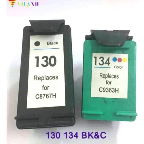 Vilaxh compatible Ink Cartridge replacement For HP 130 134 for Deskjet 6543 130 5743 6623 5743 6843 6523 5943 6943 6983 Printer