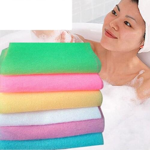 Nylon Wash Cloth Bath Towel Beauty Body Skin Exfoliating Shower Bathroom Washing FreeHome & GardenBathroom ProductsBath Brushes