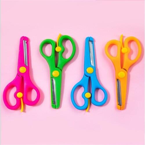 Child Safety Scissors Prevent Hand Injury DIY Photo Plastic Edges Paper-cutting Scissors Christmas New Year Gift