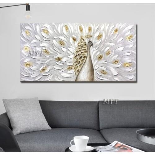 Palette Knife Abstract Birds Canvas Wall Picture 100% Hand Painted Modern Home Decor Animal Oil Painting Canvas Craft Art