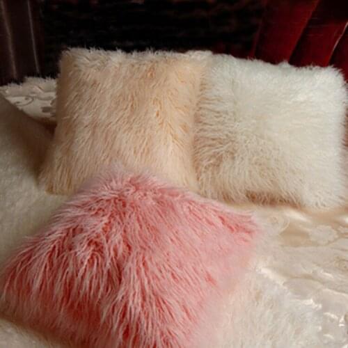 Beach-Like Wool Pillow High-End European-Style Cushion Sofa Pillowcase Multi-Purpose Office Waist Pillow Double-Side Pillowcase