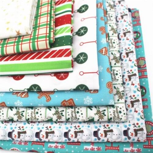 Half yard 45*140cm cartoon Christmas Tissue Kids Home Textile polyester cotton fabric mask 1448