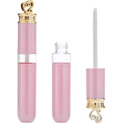 Empty Lip Gloss Tubes 5ml Pink Lip Glaze Tube Cosmetic Container Packaging Plastic Empty Lip Gloss Containers 50pcs