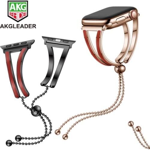 Ladies Wrist Strap For Apple Watch Series 5 4 3 40/44mm womens Chain Watch Bands For Apple Watch 3 2 Bracelet Correas De Reloj