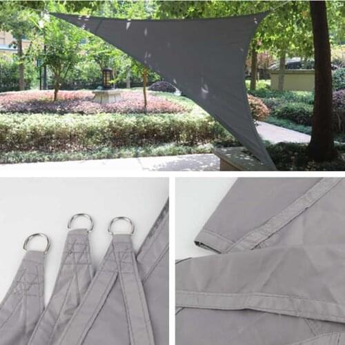 2*2*2m Triangular Polyester Rainproof Canvas Sunshade Net Sun Shelter Home Yard Canopy Sun Shade Sail Awning Camping Shade Cloth