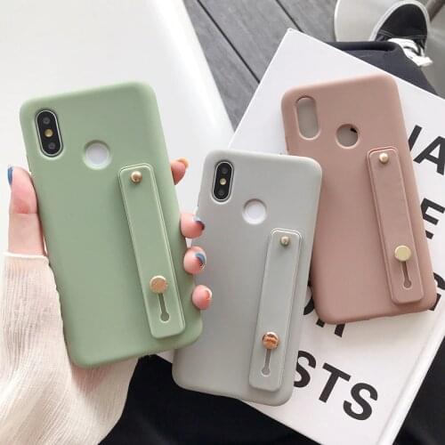 Wrist Strap Hand Band silicone case for Redmi Redmi Note 5 6 7 K20 Pro 7A 5A 4A 4X 5 5A 6 6A 7 GO 6 Pro Stand Ring Protect Cover