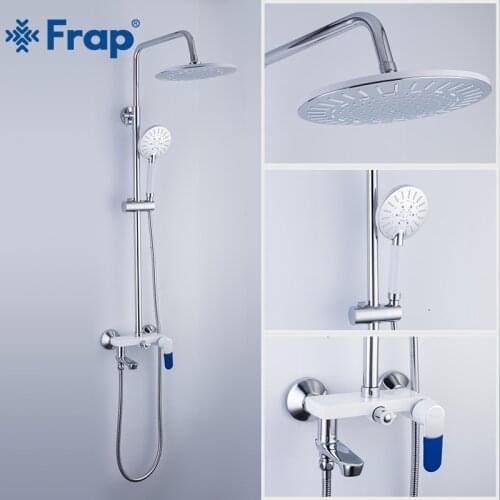FRAP Shower faucets bathroom shower mixer bath shower faucet taps bath shower head set bathtub faucet