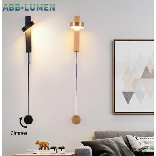LED wall lamp bedroom light nordic wall lamps dimmable bedside lamp nordic design led wall Light for home living room decoration