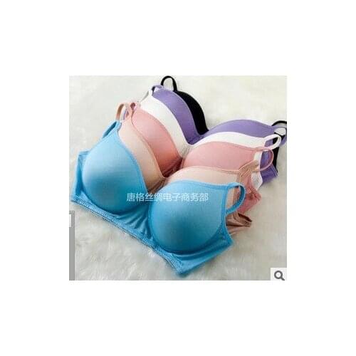 Knitted silk bra thin movement without rims bra girls bra