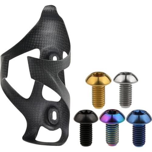 Xingxi Titanium Ti Bolt M5x10 12mm T25 Torx Head Bottle Holder Screw And Full Carbon Fiber Bicycle Water Bottle Cage Matte/light