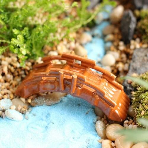 1PC Bamboo Bridge Arch Bridge DIY Resin Fairy Garden Craft Decoration Miniature Micro Gnome Terrarium Gift
