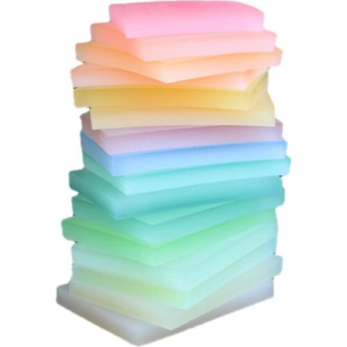 5 * 5 *1cm colored crystal clear jelly Rubber Carving Blocks rubber stamp for scrapbooking DIY sculpture tool