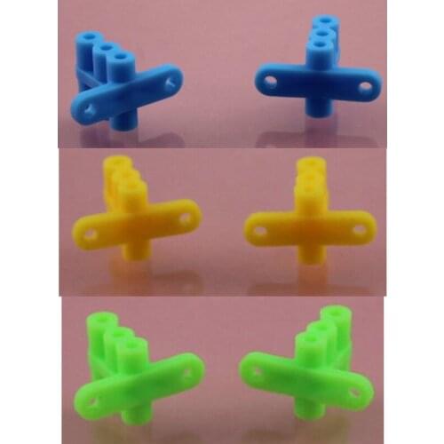 10pcs plastic Three-coupling Three-hole pad/DIY sand table building model material diy toy parts baby toys for children