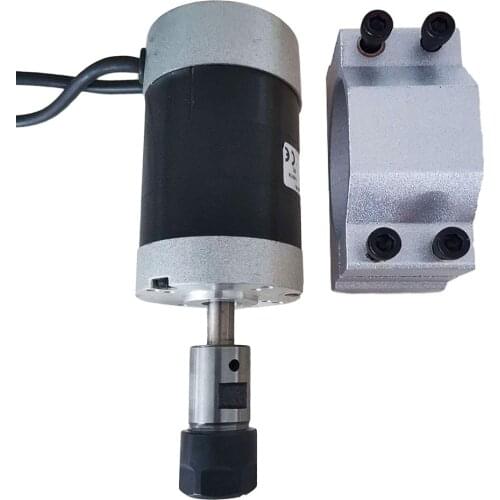 48V 200W/0.2KW /ER16 Brushless DC Spindle Motor/Optical Axis Brushless Spindle/Synchronous Wheel Brushless Spindle + 1PCS Clamp