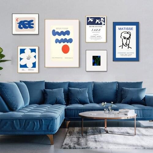 Matisse Girl Abstract Tropical Plant Canvas Painting Wall Art Nordic Posters and Prints Wall Pictures for Living Room Decor