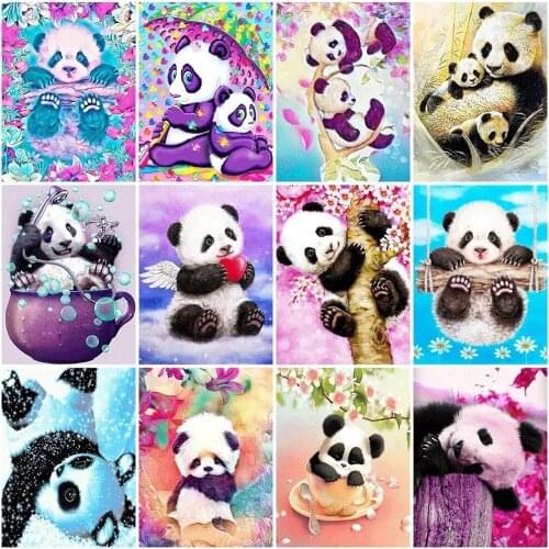 5d Diy Diamond Painting Cartoon Animal Panda Brand New Rhinestone Mosaic Embroidery Mosaic Cross Stitch Artist Home Decoration