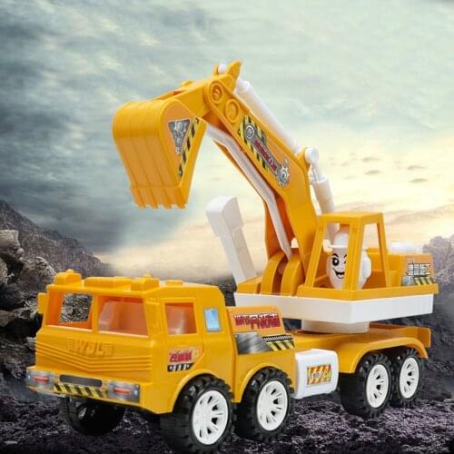 Large InertiaEngineering Car Toy Simulation Crane Crane Excavator Model Toy Car Children Toy Engineering Car Birthday Gift