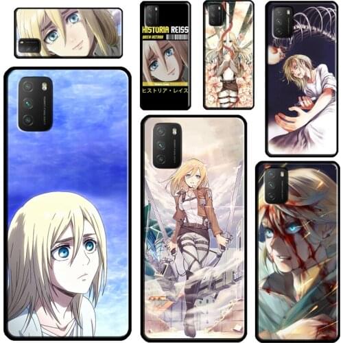 Historia Reiss Attack on Titan For Xiaomi Mi Note 10 Lite Mi 11 Ultra 9T 10T Pro A3 Phone Case For POCO F3 F2 M3 X3 Pro