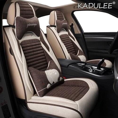 KADULEE FLAX car seat cover for Peugeot 107 201 205 206 207 2008 3008 301 306 307 308 405 406 407 SW 4007 car accessorie