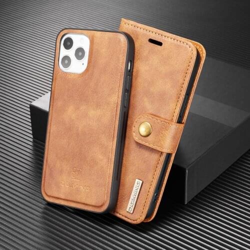 DG.MING Luxury Leather Wallet Phone Case For IPhone X XS XR 8 7 Plus SE Cover Magnetic Flip Bag For Iphone 11 12 Pro Max 12 Mini