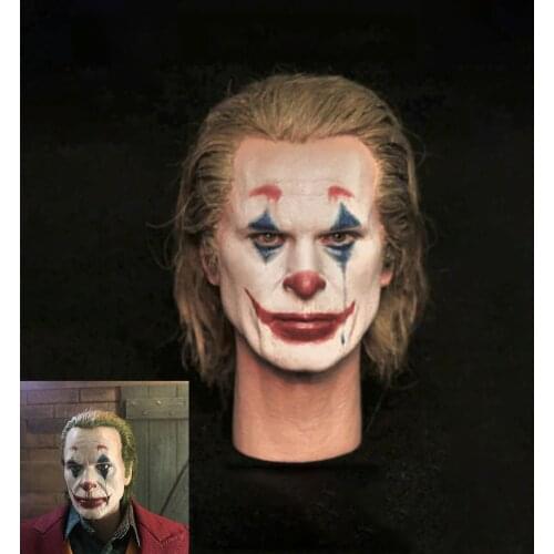 1/6 The Joker Phoenix Head Sculpt Male Clown Hair Transplant Fit 12'' Action Figure Body