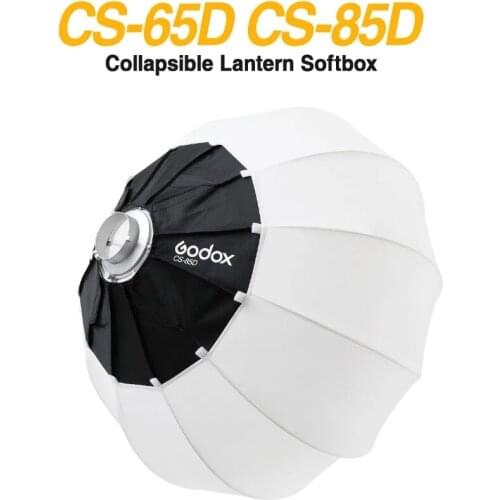 Godox CS-65D 65cm CS-85D 85cm Lantern Softbox Foldable Quick-install Round Shape Light Box Umbrella f Bowens Mount Studio Flash