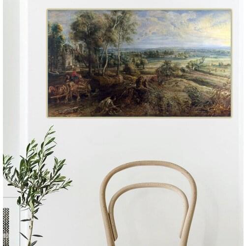 Citon Peter Paul Rubens《A View of Het Steen in the Early Morning》Canvas Oil Painting Picture Wall Decor Home Interior Decoration