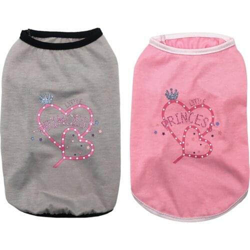 Summer Pet Dog Clothes Spring Cute Clothes For Dogs Cotton Dog Cat Vest Shirt For French Bulldog Outdoor Costumes