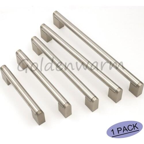 Furniture Kitchen Cabinet Door Hardware Drawer Handles Pulls Brushed Nickel Square Foot 3.75~12.6 Bathroom Drawer Knobs 1Pack