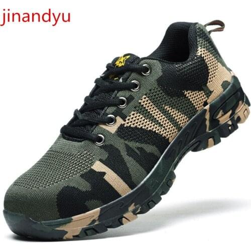Steel Toe Sneakers Men Work Safety Shoes Anti Collision Anti Piercing Safty Shoes Man Breathable Industrial Construction Shoes