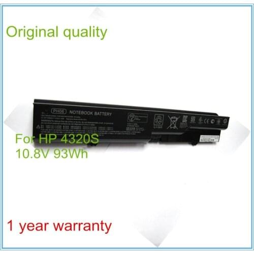 93Wh Original Laptop Battery for 4320s 4321s 4325s 4420s 4421s 4425s 4520s 4525s PH09 PH06 HSTNN-LB1B 9Cell