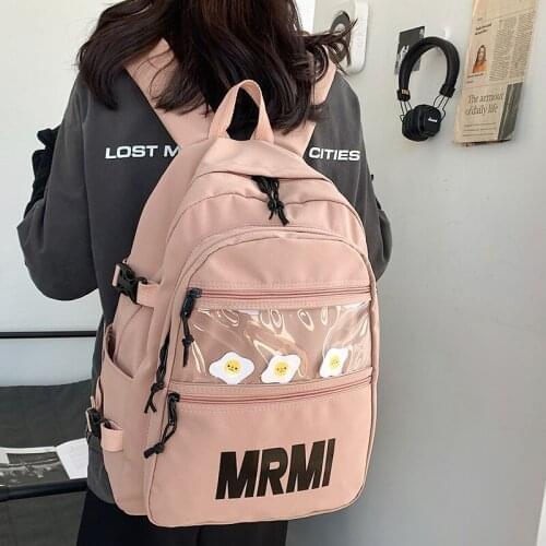 Original Uoct.all 2021 New Transparent Schoolbag Korean High School Backpack Junior High School High Capacity Travel Backpack