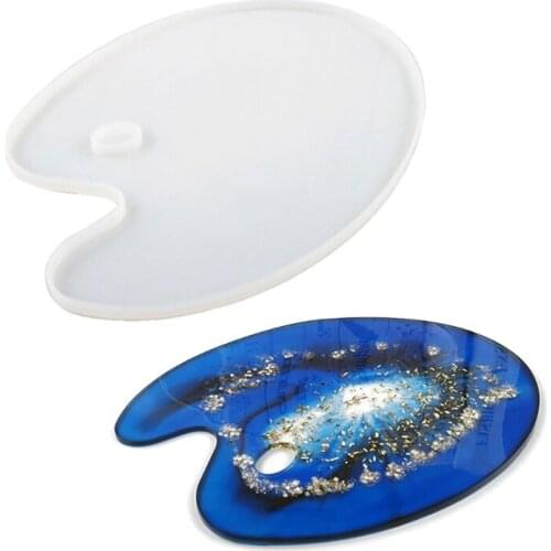 Handmade Paint Palette Resin Casting Mold 10 x 8 Inches Oval shape Art Palette Resin Mold DIY Art Craft Painting Molds