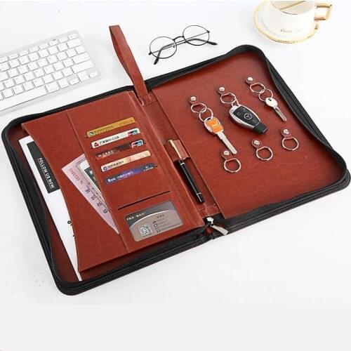 A4 Sales Zipper Document Bag Business Office File Folder Bag Manager Real Estate Package Pocket Organizer Luxury Kpop Stationery